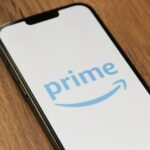 a phone with the amazon prime logo on it