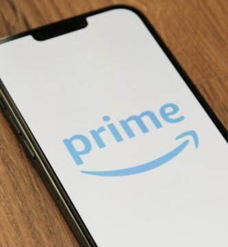 a phone with the amazon prime logo on it