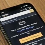 an amazon prime app on a cell phone