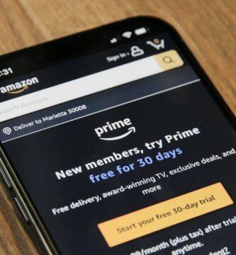 an amazon prime app on a cell phone
